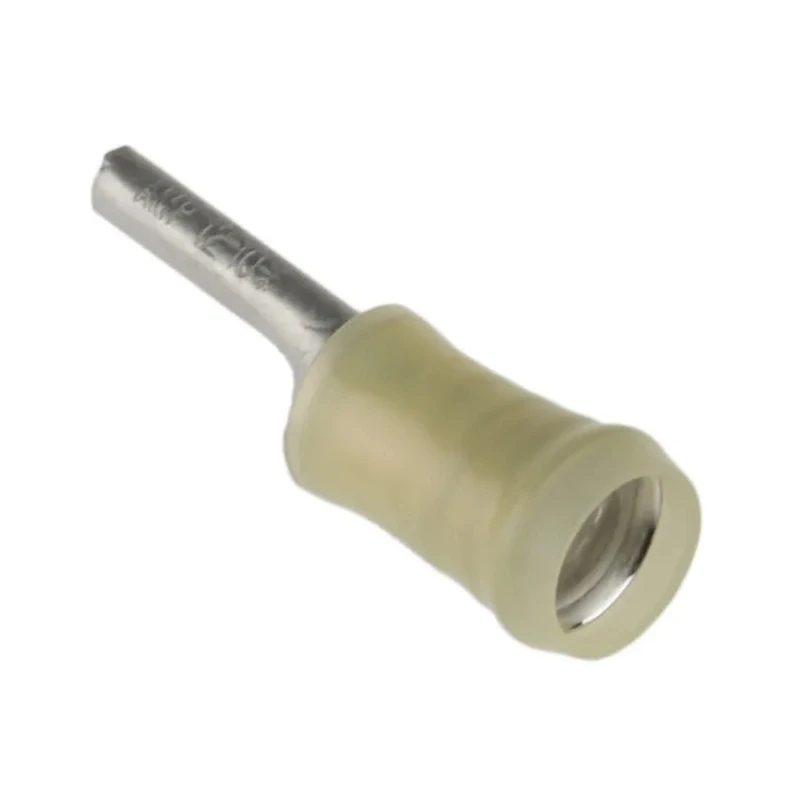 TE Connectivity PIDG Insulated Tin Crimp Pin Connector 12 AWG to 10 AWG 2.6 mm Pin Diameter Yellow 165049