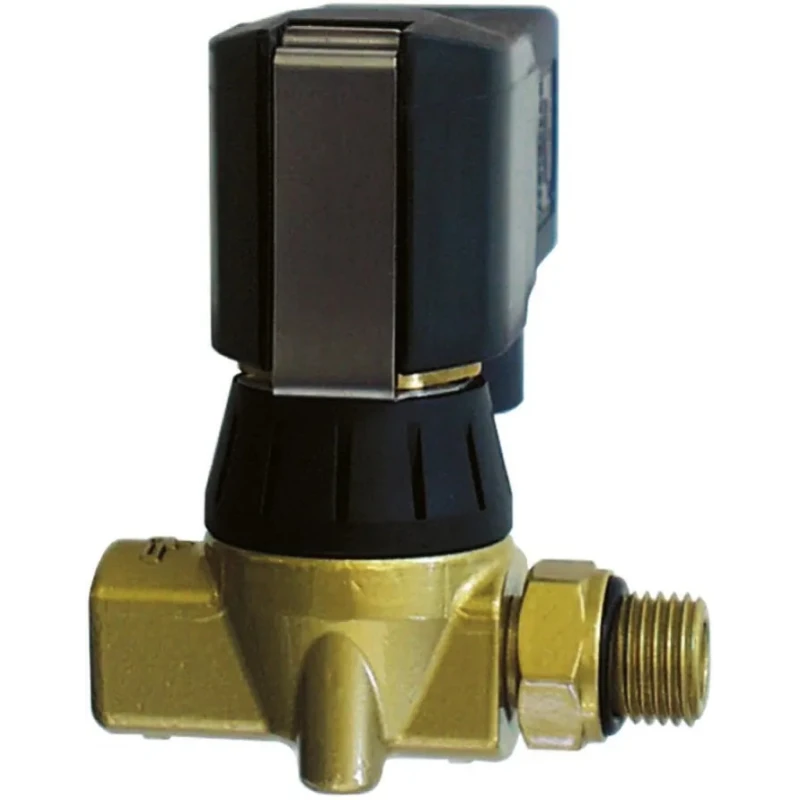 Buschjost 3 Port NC Brass Solenoid Valve 24V, 1/4 in G Threaded 8466000.9101.02400