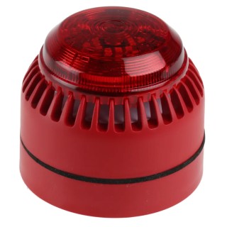 Eaton Red Sounder-Beacon Combination IP66 28V DC Panel Mount 101 dB @ 1m Electronic Sounder 