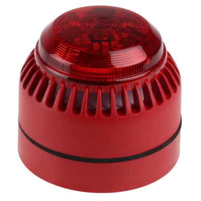 Eaton Red Sounder-Beacon Combination IP66 28V DC Panel Mount 101 dB @ 1m Electronic Sounder 