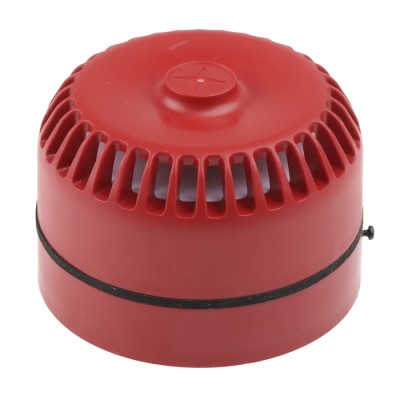 Eaton Roshni Series Electronic Sounder Surface Mount IP54 Red ABS Housing 28V DC 102 dB 32-Tone 540501FULL-0415X