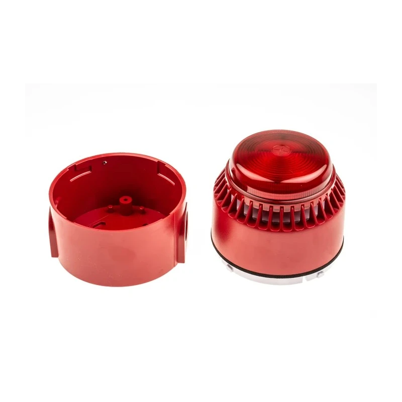 Eaton Flashni Series Red Sounder-Beacon Combination, IP65, IP55, 28V DC, 110 dB @ 1m, Electronic 640452FULL-0080X