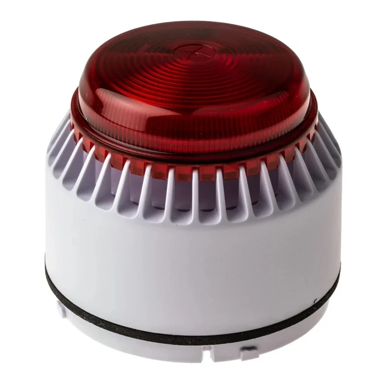 Eaton Flashni Series Red Sounder-Beacon Combination, IP58, IP65, 28V dc, Wall Mount, 110 dB @ 1m, Fire 640033FULL-0044X