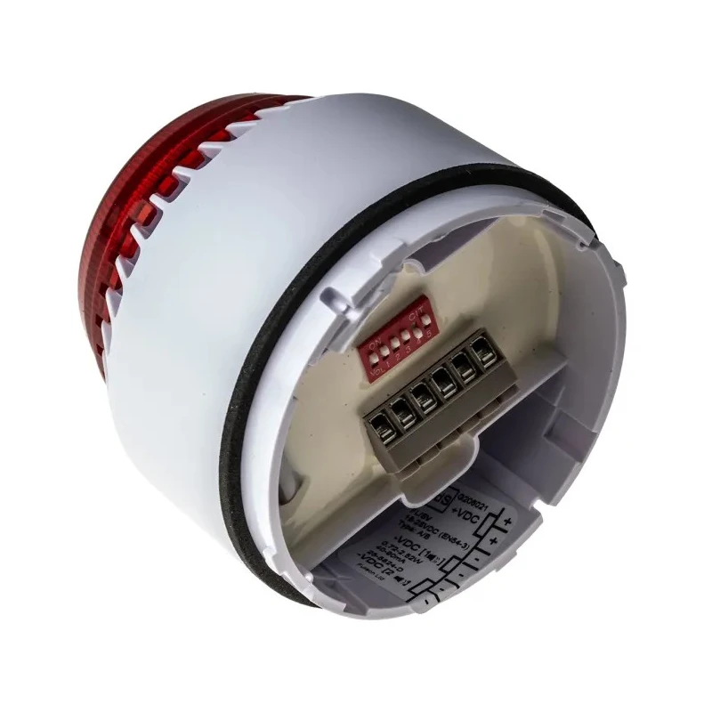 Eaton Flashni Series Red Sounder-Beacon Combination, IP58, IP65, 28V dc, Wall Mount, 110 dB @ 1m, Fire 640033FULL-0044X