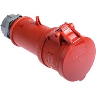 MENNEKES Industrial Power Connector 32A 400V IP44 Rated Red Cable Mount 2P+PE StarTOP IP44