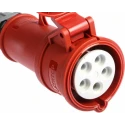 MENNEKES Industrial Power Connector 32A 400V IP44 Rated Red Cable Mount 2P+PE StarTOP IP44