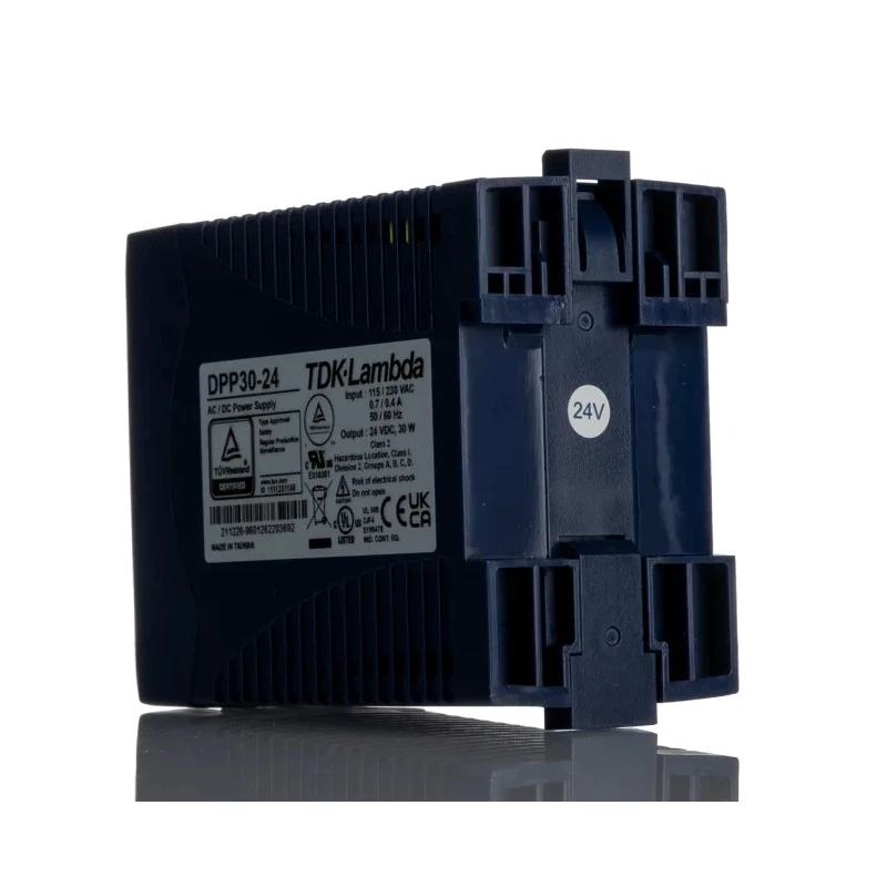 TDK-Lambda Switched Mode DIN Rail Power Supply 264V AC/DC Input 24V DC 1.3A Output 30W DPP30-24