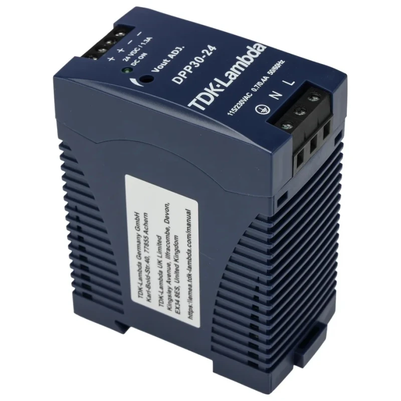 TDK-Lambda Switched Mode DIN Rail Power Supply 264V AC/DC Input 24V DC 1.3A Output 30W DPP30-24