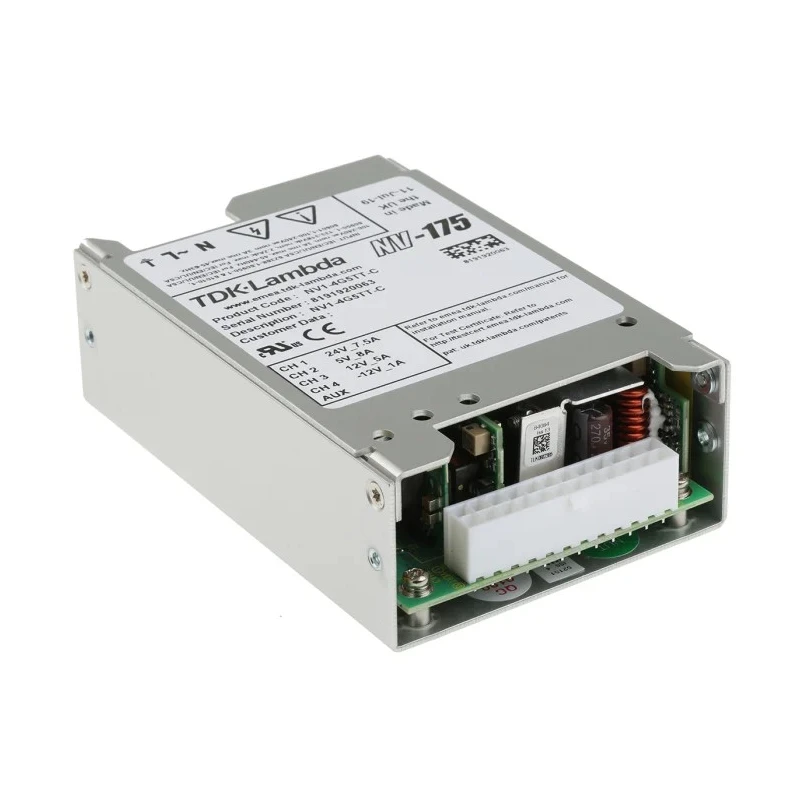 TDK-Lambda 180W Chassis Mount Switching Power Supply 4 Output 24V DC NV1-4G5TT-C