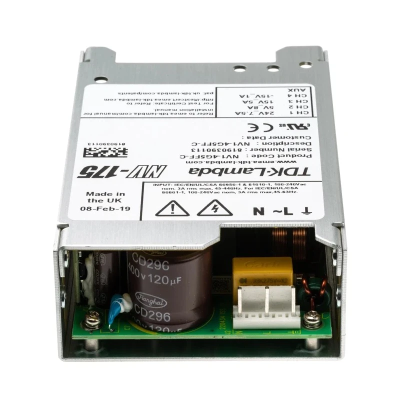 TDK-Lambda Switching Power Supply 4 Output 24V DC 180W 264V AC NV1-4G5FF-C