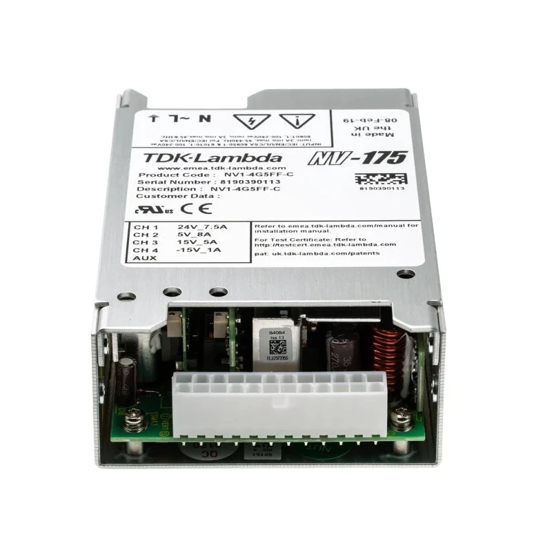 TDK-Lambda Switching Power Supply 4 Output 24V DC 180W 264V AC NV1-4G5FF-C