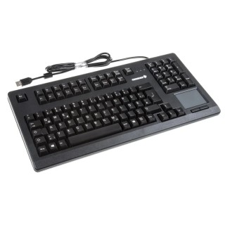 Cherry Wired USB Compact Touchpad Keyboard QWERTZ Black USB Connection G80-11900LUMDE-2