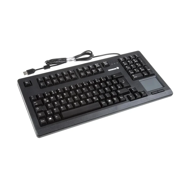 Cherry Wired USB Compact Touchpad Keyboard QWERTZ Black USB Connection G80-11900LUMDE-2