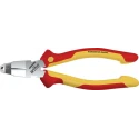 Wiha VDE/1000V Approved Combination Cutter, Diagonal Cutter, 170mm, Steel Jaw, Bi-Metal Handle 38552