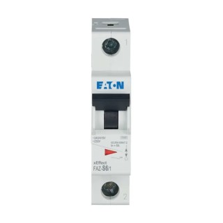 Eaton xEffect Miniature Circuit Breaker, 1-Pole, 6A, Type S, 230V AC, 10 kA Breaking Capacity 278610 FAZ-S6/1