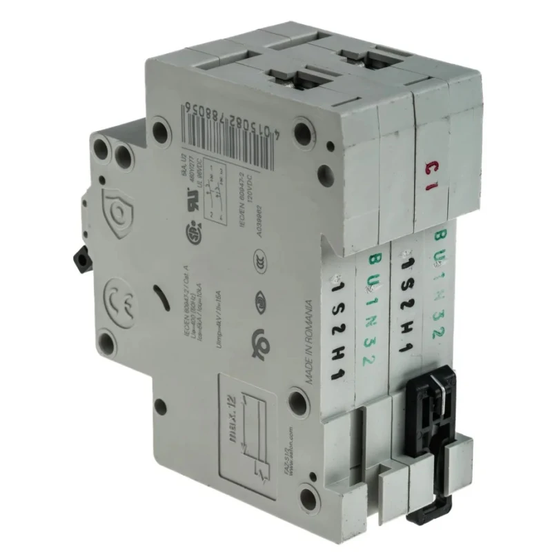 ABB xEffect FAZ Miniature Circuit Breaker, 2-Pole, 1A, Type S, 230V AC, 60V DC, 10kA Breaking Capacity 278805 FAZ-S1/2