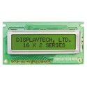 Displaytech Alphanumeric LED LCD Monochrome Display Yellow on Green 2 x 16 Characters 162B-BC-BC