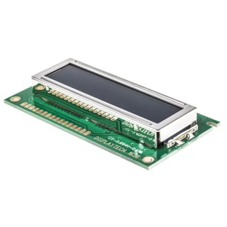 Displaytech Alphanumeric LED LCD Monochrome Display 2 x 16 Characters White on Black 162B-CC-BC-3LP