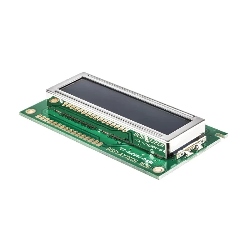 Displaytech Alphanumeric LED LCD Monochrome Display 2 x 16 Characters White on Black 162B-CC-BC-3LP