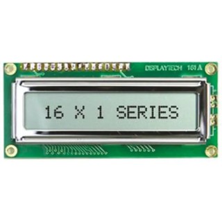 Displaytech Alphanumeric LED LCD Monochrome Display 1 Row By 16 Characters Yellow on Green 161A-BC-BC