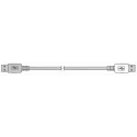 CONEC IC Socket USB Cable Male USB Type A to Male USB B, USB 2.0, 2 m, Black 17-201081