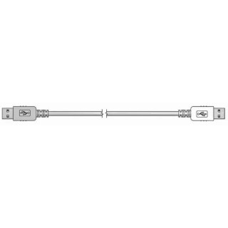 CONEC IC Socket USB Cable Male USB Type A to Male USB B, USB 2.0, 2 m, Black 17-201081