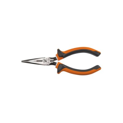 Klein Tools 1-Piece Long Nose Plier, Hardened Steel, 175mm Overall Length, 49mm Jaw Length, VDE/1000V Approved 2036EINS