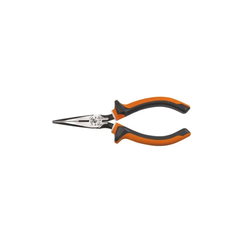 Klein Tools 1-Piece Long Nose Plier, Hardened Steel, 175mm Overall Length, 49mm Jaw Length, VDE/1000V Approved 2036EINS
