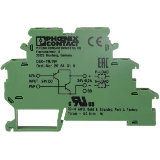 Phoenix Contact DEK Solid State Interface Relay 26V DIN Rail Screw Mount 200mA 6.2 x 56 x 80mm 2964319