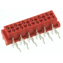 TE Connectivity Micro-MaTch Series Right Angle Through Hole PCB Socket, 12-Contact, 2 Row, 2.54 mm Pitch, 230V 8-215460-2