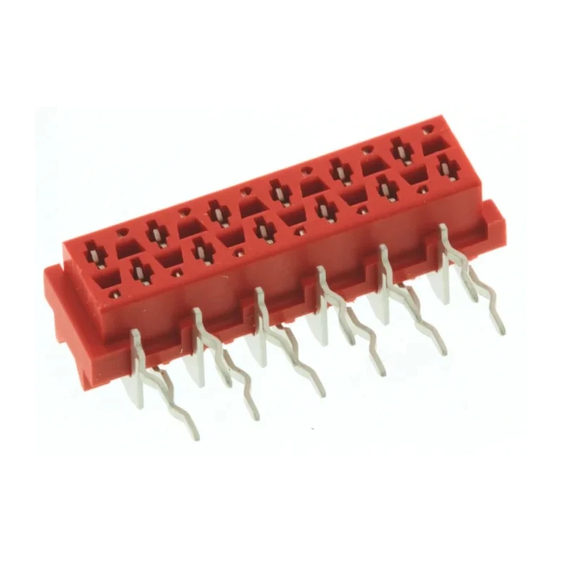 TE Connectivity Micro-MaTch Series Right Angle Through Hole PCB Socket, 12-Contact, 2 Row, 2.54 mm Pitch, 230V 8-215460-2
