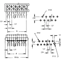 TE Connectivity Micro-MaTch Series Right Angle Through Hole PCB Socket, 12-Contact, 2 Row, 2.54 mm Pitch, 230V 8-215460-2