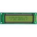 Displaytech Alphanumeric LED LCD Monochrome Display Yellow on Green 2 x 20 Characters 202A-BA-BC