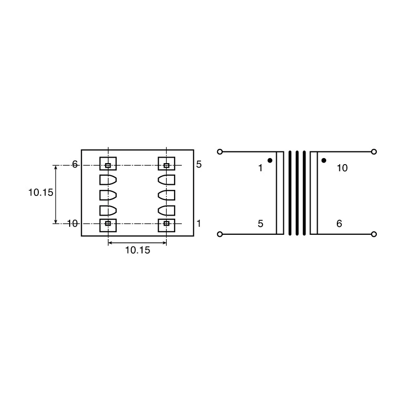 OEP Through Hole Pulse Transformer 1:1 Turns Ratio, 1.9 h Primary Inductance, 32Ω Primary Resistance Z1640E