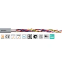 Igus chainflex CF211.PUR Screened Data Cable 8 Cores 0.25mm² 23 AWG, Grey Polyurethane Sheath, 100 CF211.PUR.02.04.02 (100m)