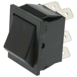 Arcolectric (Bulgin) Ltd DPDT On-On On-(On) Rocker Switch Panel Nylon Housing IP67 Rated 16A 72V DC C1561AAAAA
