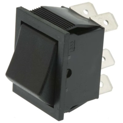 Arcolectric (Bulgin) Ltd DPDT On-On On-(On) Rocker Switch Panel Nylon Housing IP67 Rated 16A 72V DC C1561AAAAA