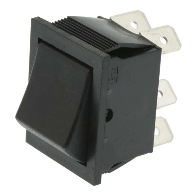 Arcolectric (Bulgin) Ltd DPDT On-On On-(On) Rocker Switch Panel Nylon Housing IP67 Rated 16A 72V DC C1561AAAAA