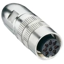 Lumberg 6 Pole Straight Standard DIN Socket 250V ac 5A IP68, Screw-On, Cable Female 0322 06