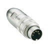 Amphenol Industrial 12 Pole Straight M16 DIN Plug 60V ac 3A Shielded Screw-On Cable Male 0332 12