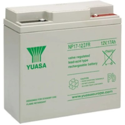 Yuasa 12 V Sealed Lead Acid Battery 17 Ah AGM Flame Retardant Cyclic Application NP17-12FR
