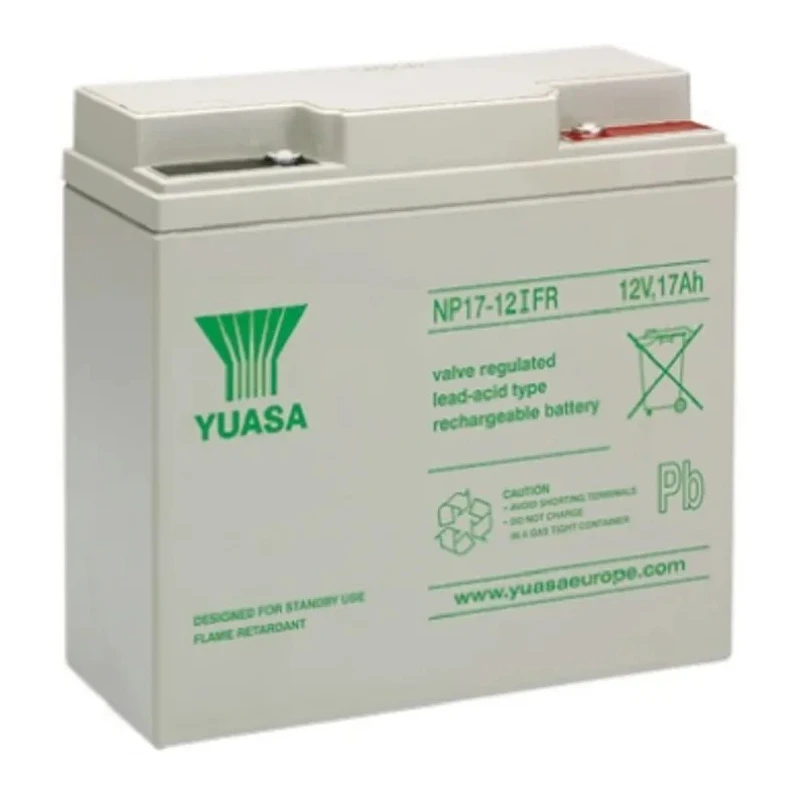 Yuasa 12 V Sealed Lead Acid Battery 17 Ah AGM Flame Retardant Cyclic Application NP17-12FR