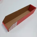 RS PRO Cardboard Storage Bin 450 mm x 100 mm x 100 mm, Red 228-1251