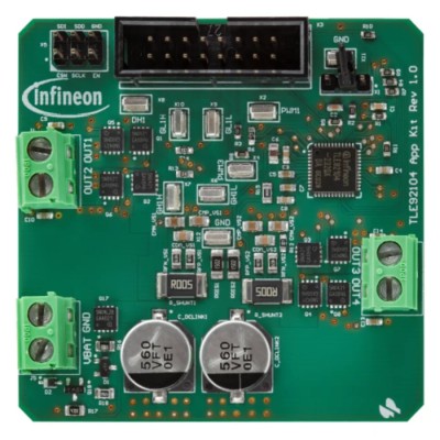 Infineon Evaluation Board for Multi MOSFET Driver IC with TLE92104-232QX, 4 Half-Bridges, for TLE9210423QXAPPKITTOBO1