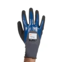 Tornado Black and Blue Nylon Work Gloves Size 10 with Polymer Coating OIL1-10