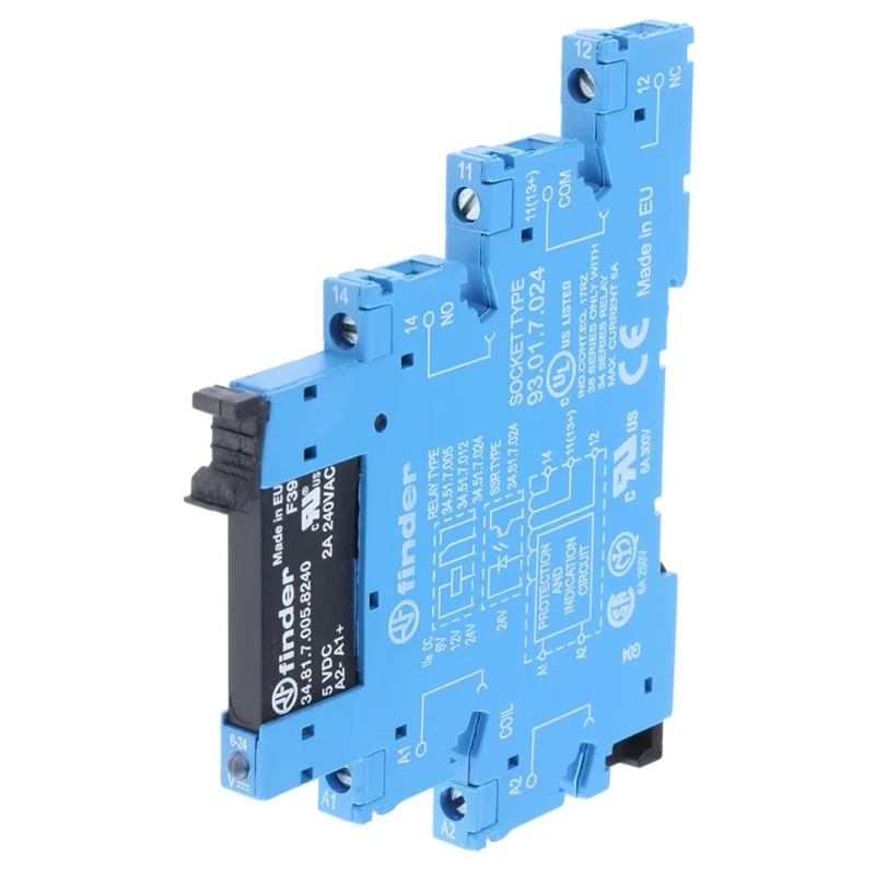Finder Electromechanical Interface Relay DIN Rail Mount, 6V dc Coil, SPST Contact, 7mA Coil Current 38.81.7.006.8240
