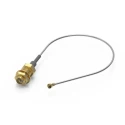 Wurth Elektronik RP-SMA Series Coaxial Cable 300 mm Length, 50 Ω UMRF, Solid Brass Conductor, Grey FEP Jacket 636209050300