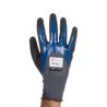 Tornado Black and Blue Nylon Work Gloves, Polymer Coating, Size 8, Oil-Teq 1 OIL1-08
