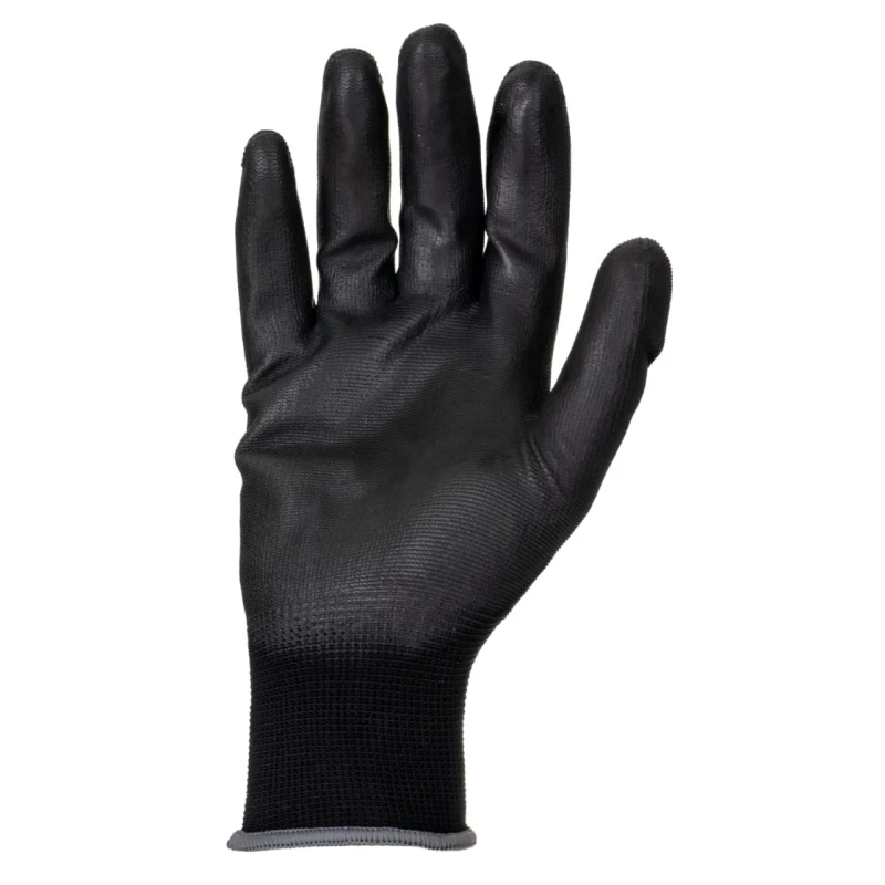 Liscombe LN6 Black Polyamide Work Gloves with Polyurethane Coating, Size 10, 12 Gloves per Pack LN614-10