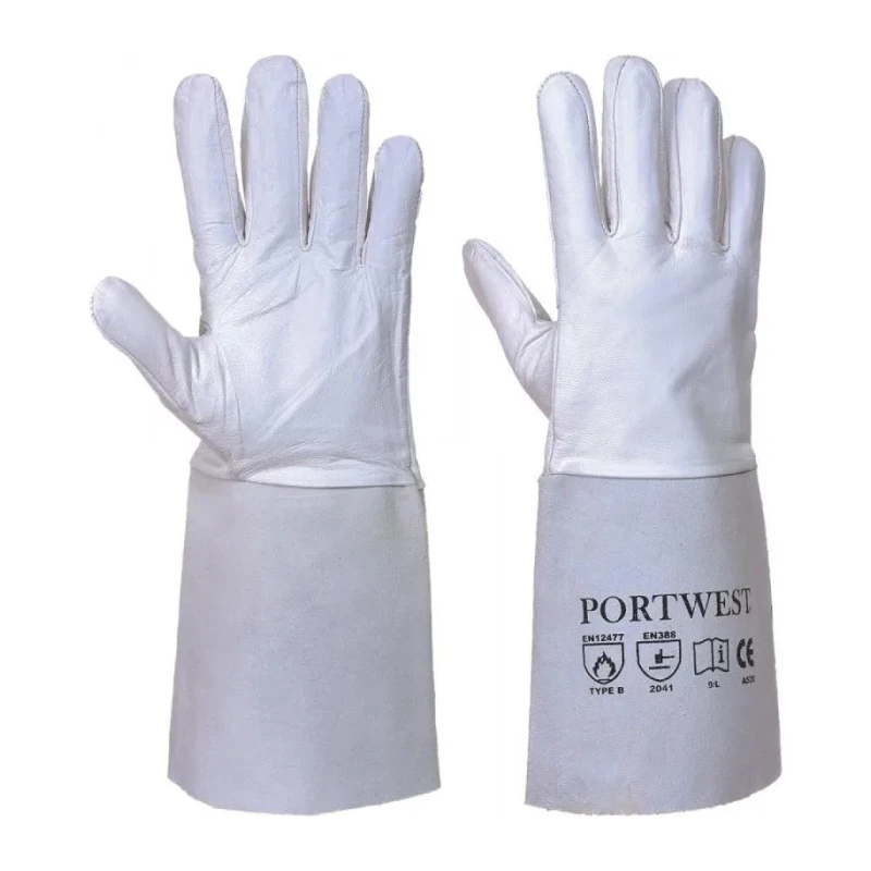 Leopard Grey Leather Welding Gloves Size 10 TIG
